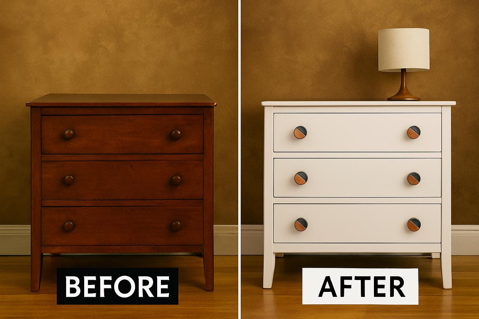 Modern Brass Marble Drawer Pull