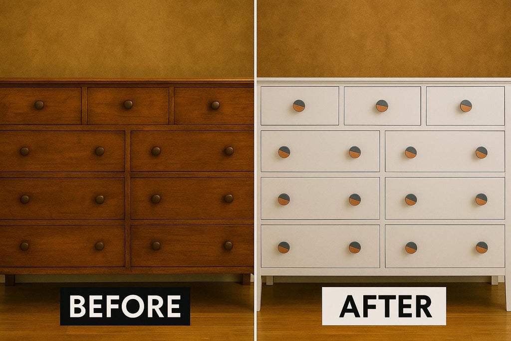 Handmade Brass and Marble Square Drawer Knob  Modern Cabinet Pull