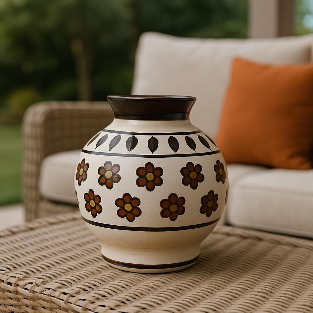 Handcrafted Boho Ceramic Vase