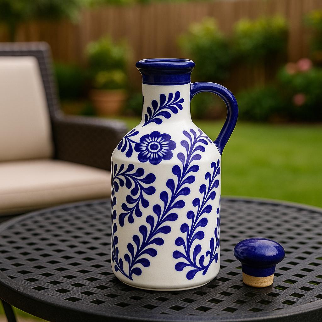 Blue Floral Ceramic Jug 1000ml