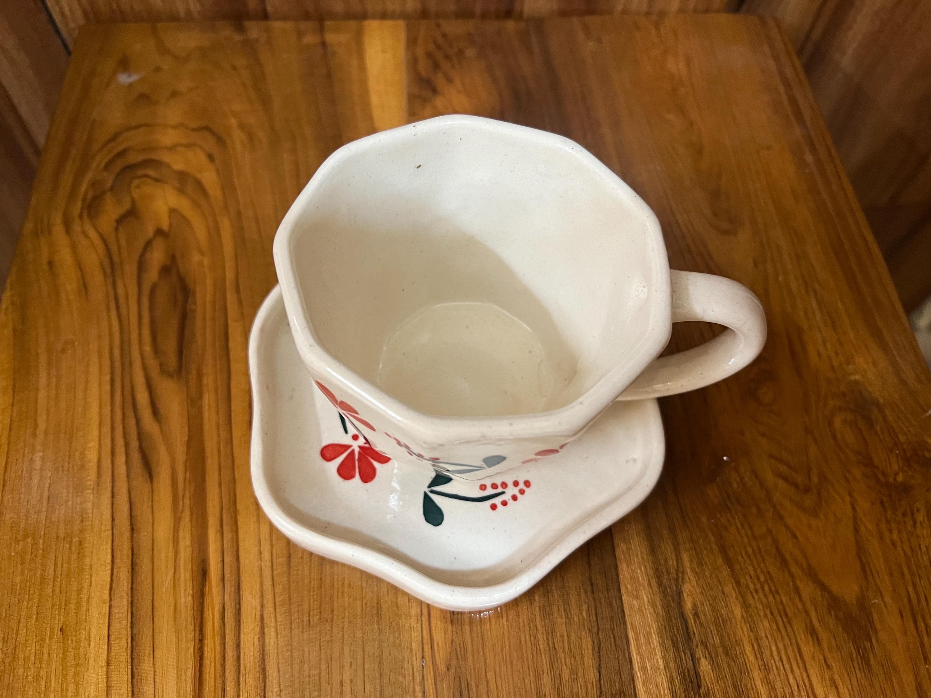 Hand-Painted Floral Tea Set