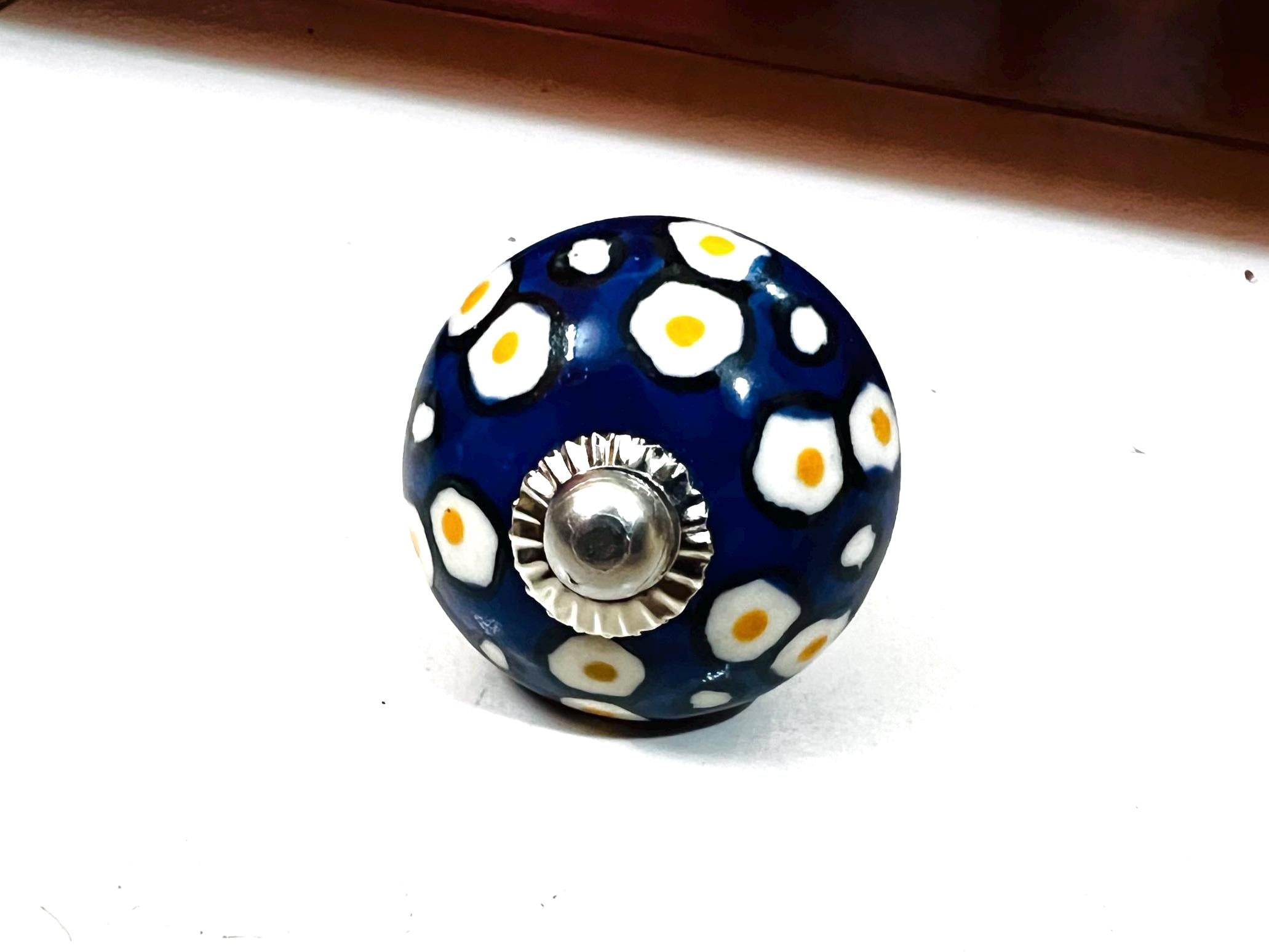 Blue & White Ceramic Knobs Set