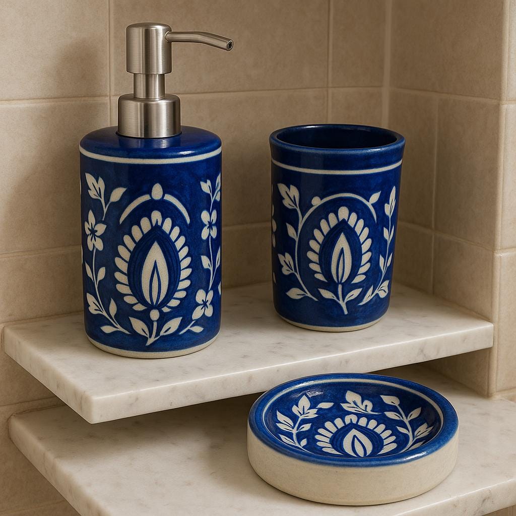 Coastal Blue Bath Set