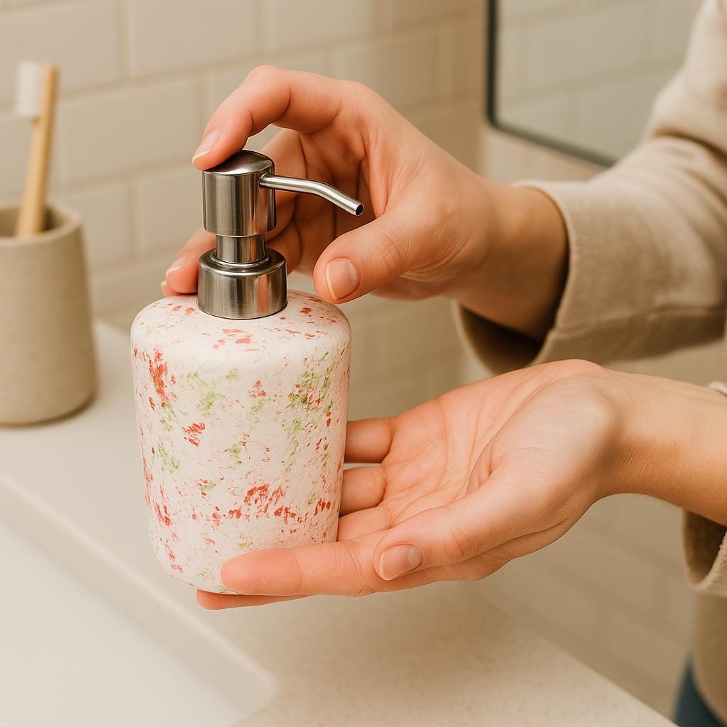 Speckled Ceramic Soap Pump