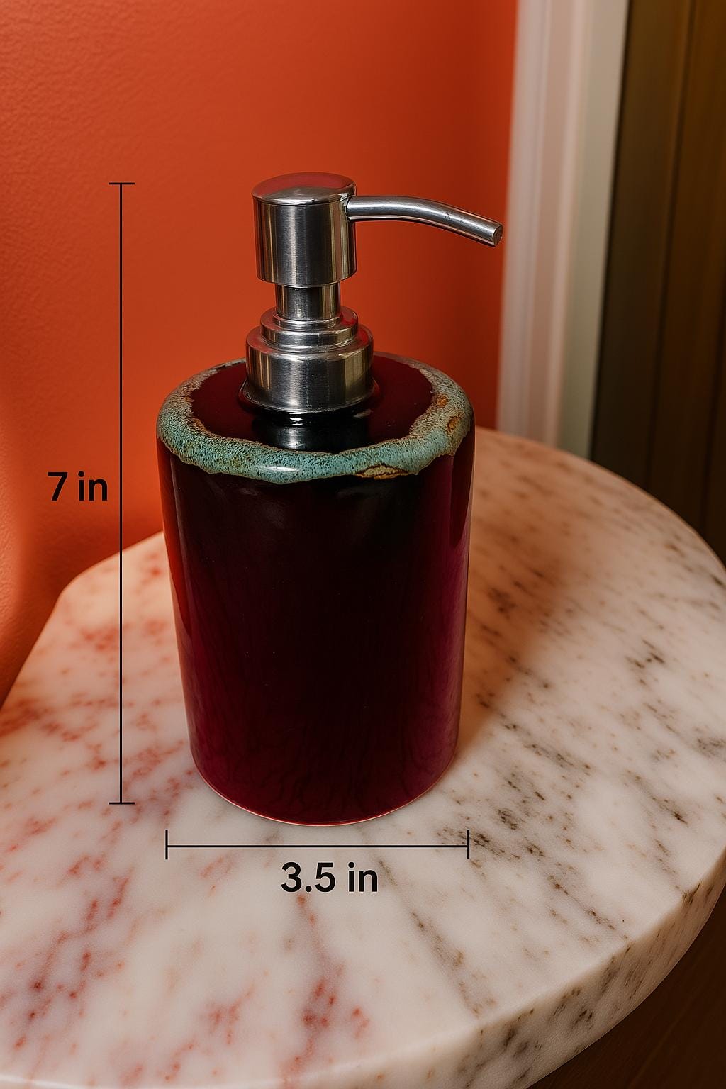 Artisan Burgundy Soap Pump