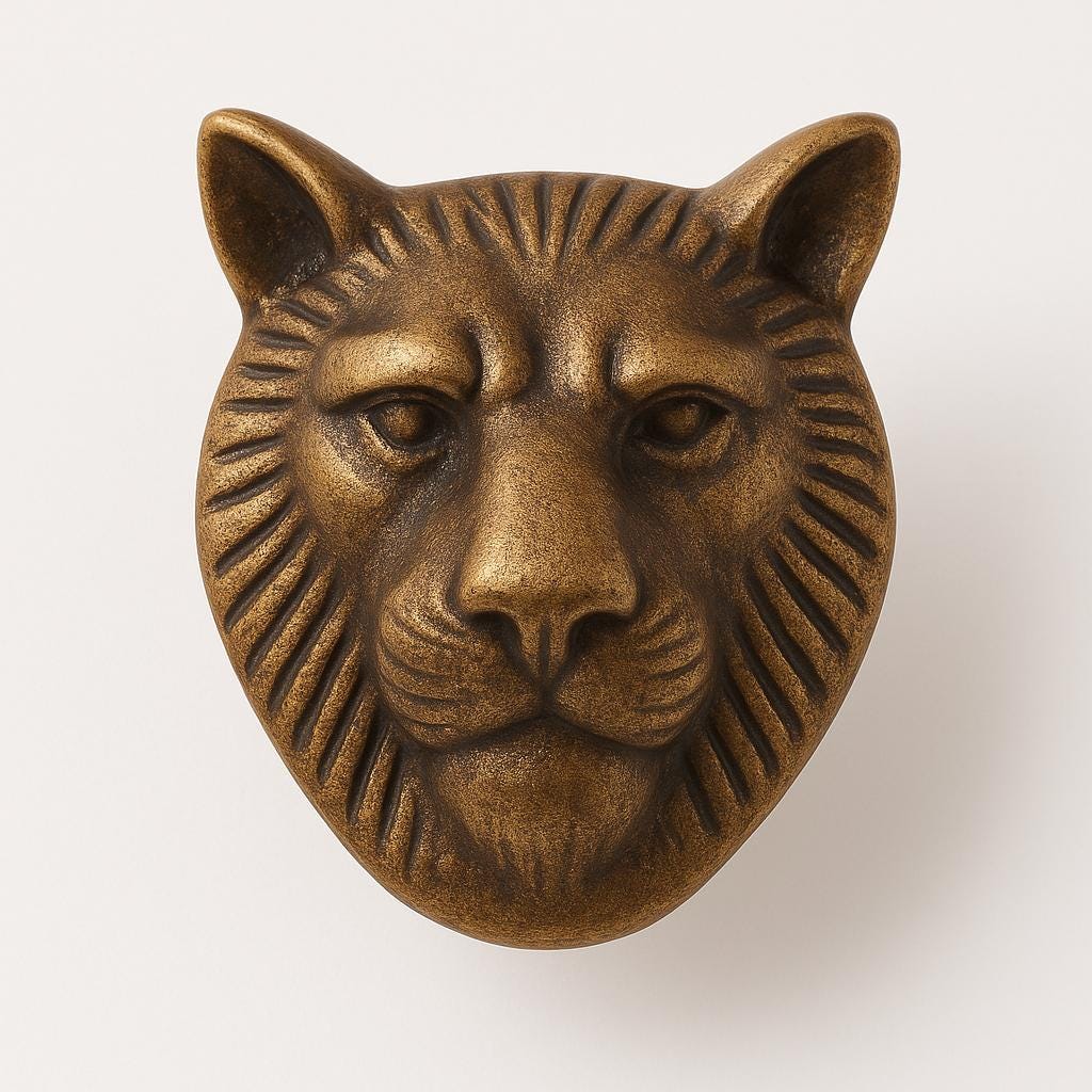 Boho Brass Lion Cabinet Pulls