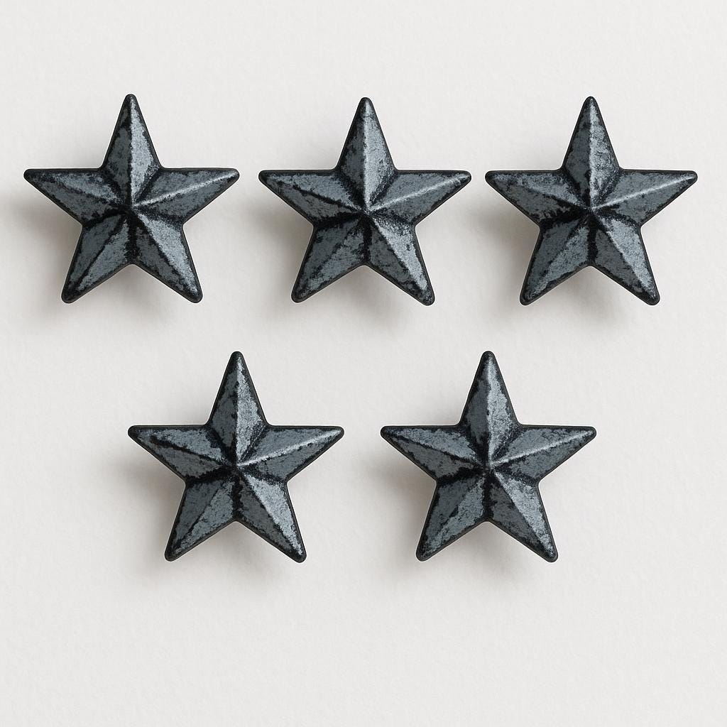 Rustic Iron Star Cabinet Knob
