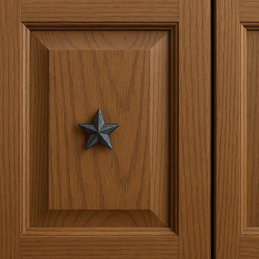 Rustic Iron Star Cabinet Knob