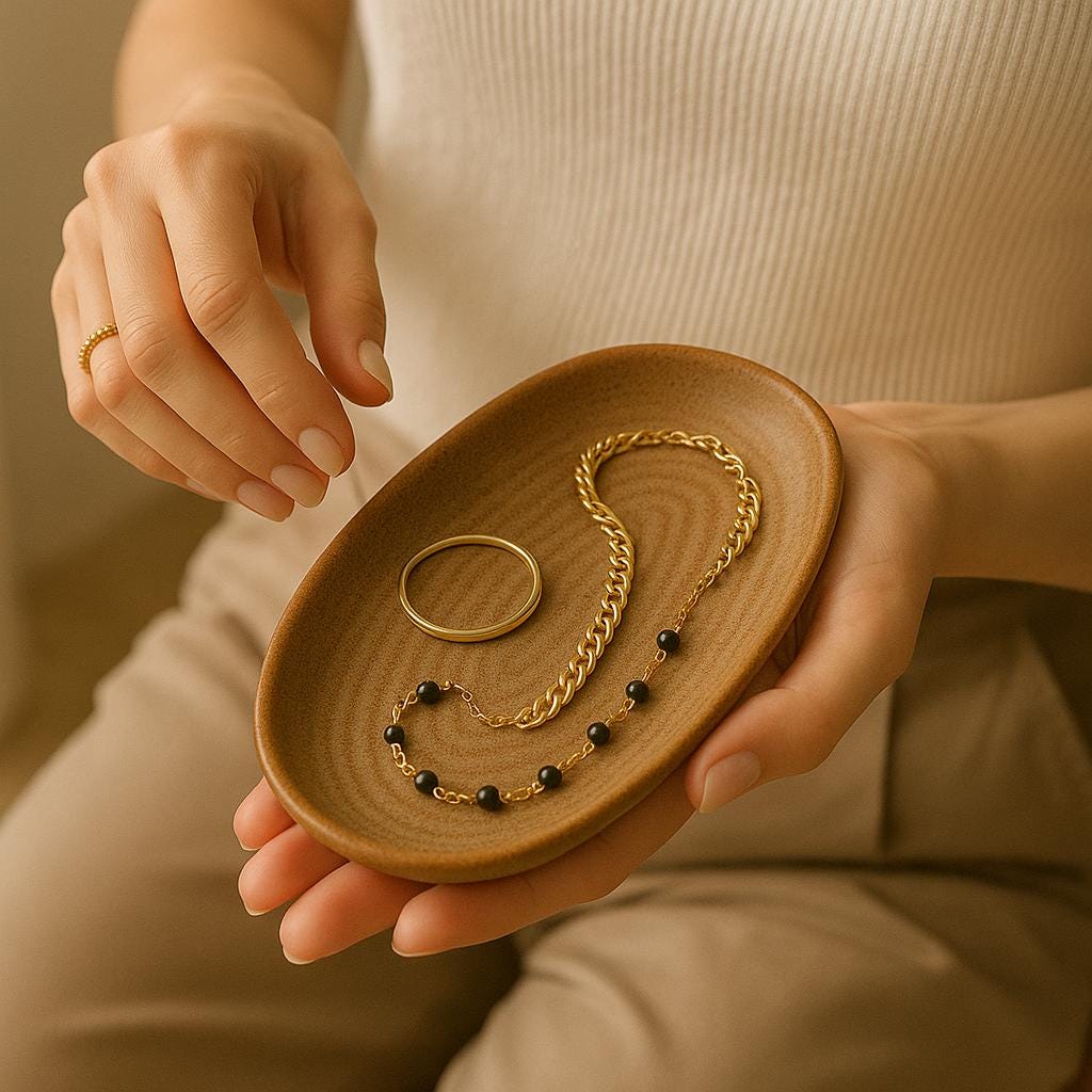 Rustic Ceramic Key Tray