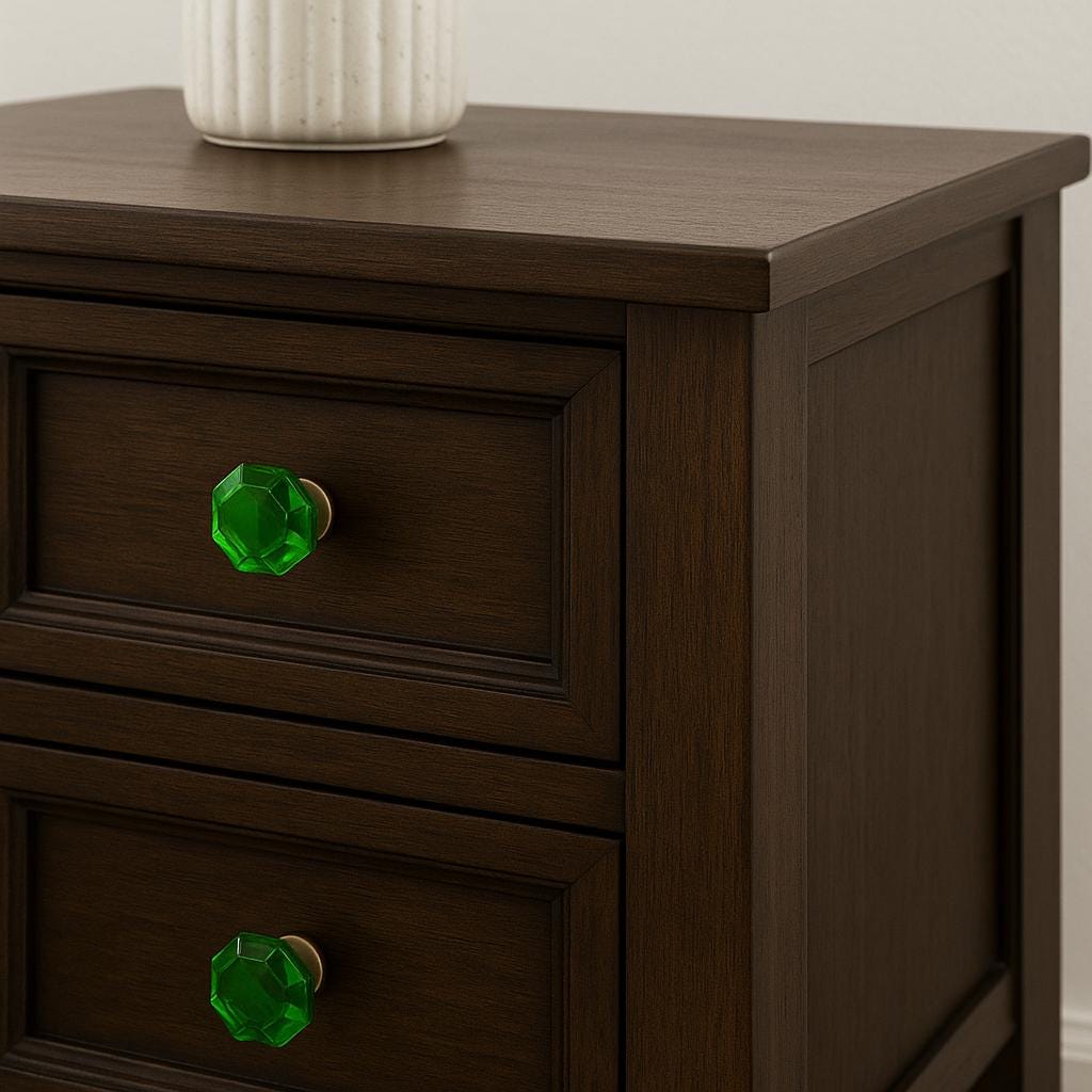 Modern Green Glass Drawer Knob
