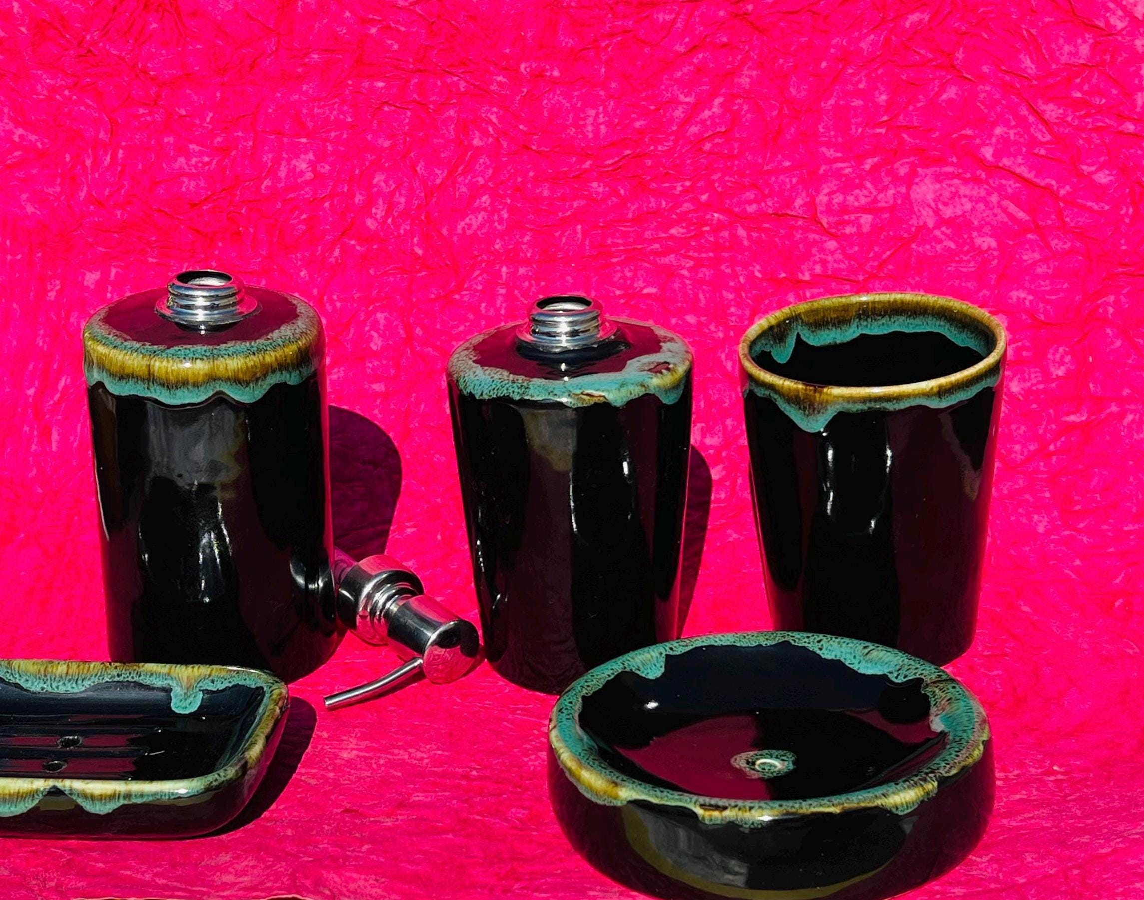Modern Teal Ceramic Vanity Set