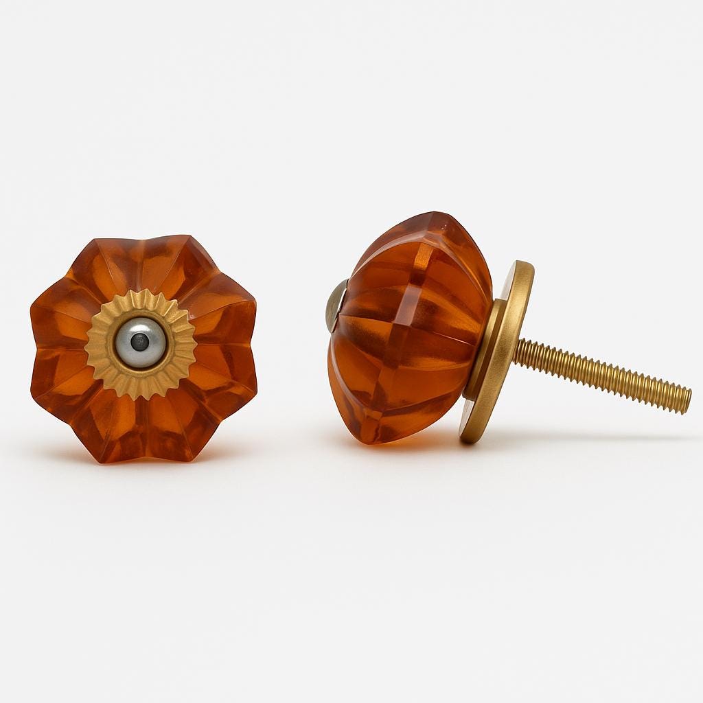 Red Glass Drawer Knobs