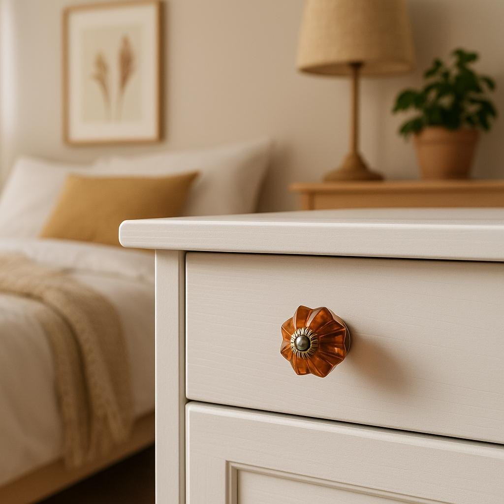 Red Glass Drawer Knobs
