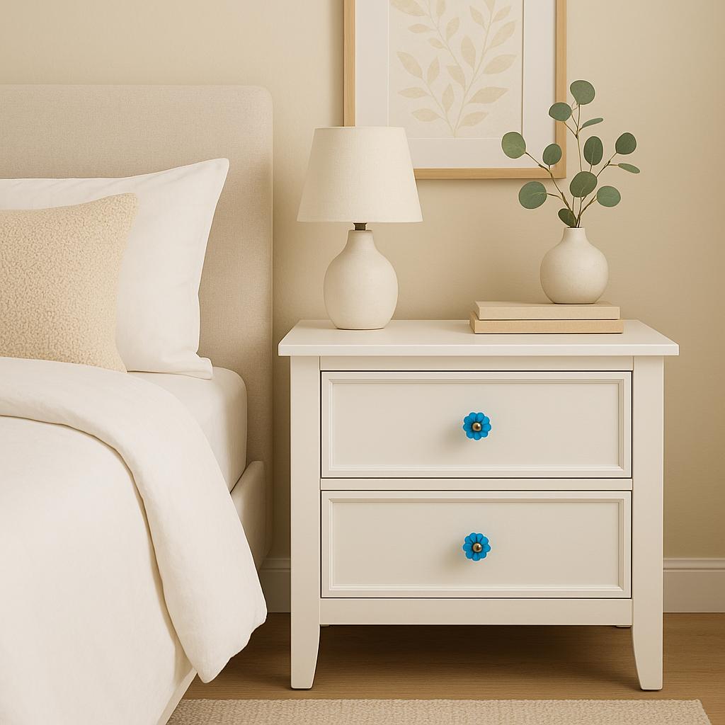 Blue Glass Drawer Knobs