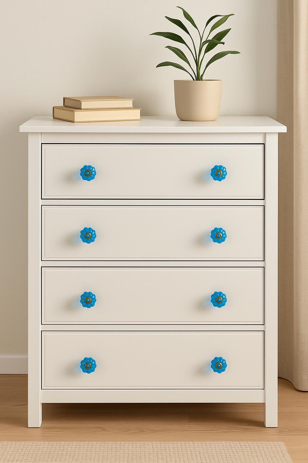 Blue Glass Drawer Knobs