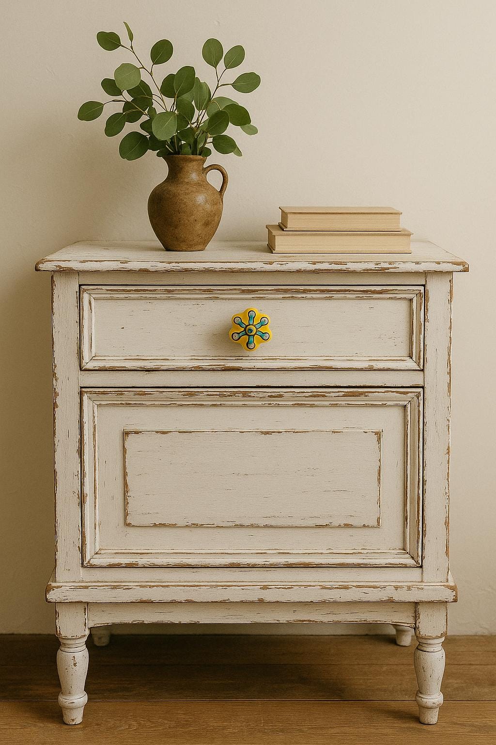 Boho Yellow Ceramic Knobs