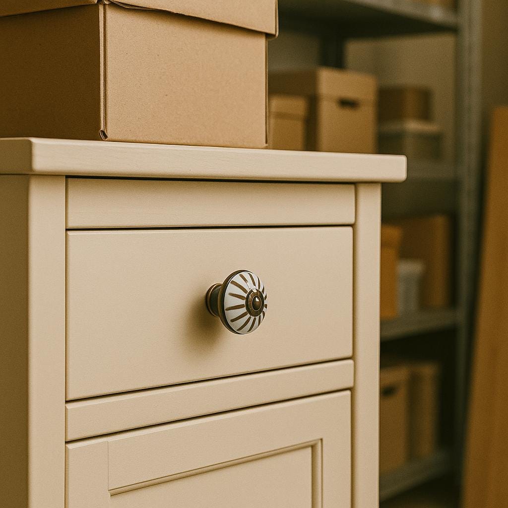 Handcrafted White Flower Knobs