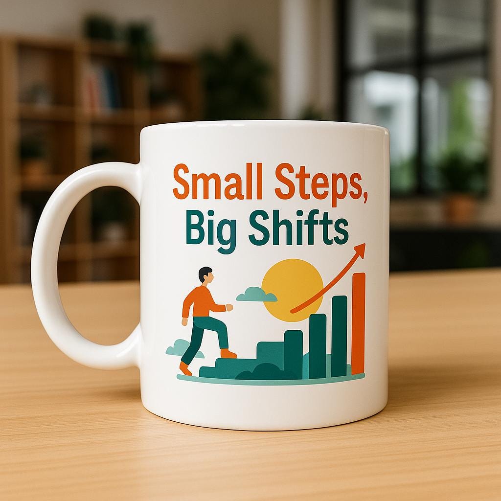 Small Steps, Big Wins Mug