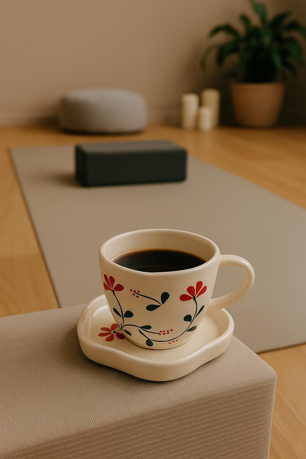 Hand-Painted Floral Tea Set