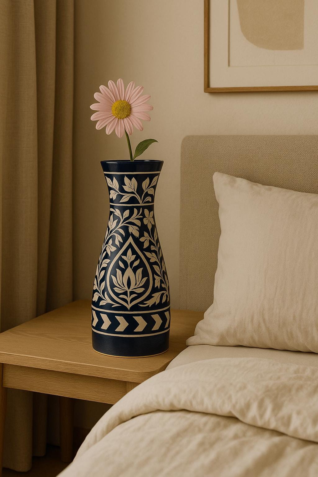 Large Handcrafted Boho Vase