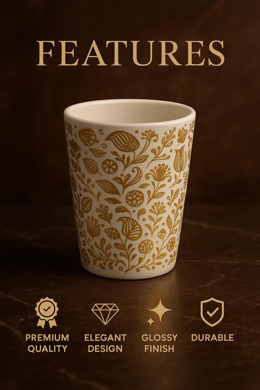 Yellow Flower Ceramic Tumbler