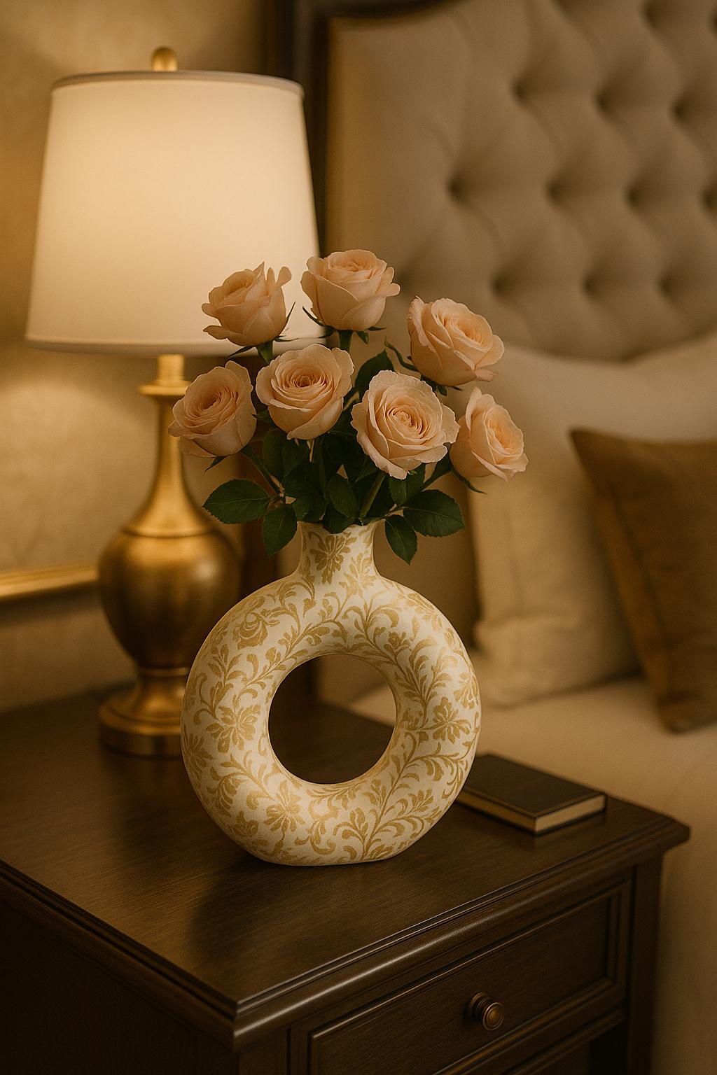 Opulent White & Gold Vase