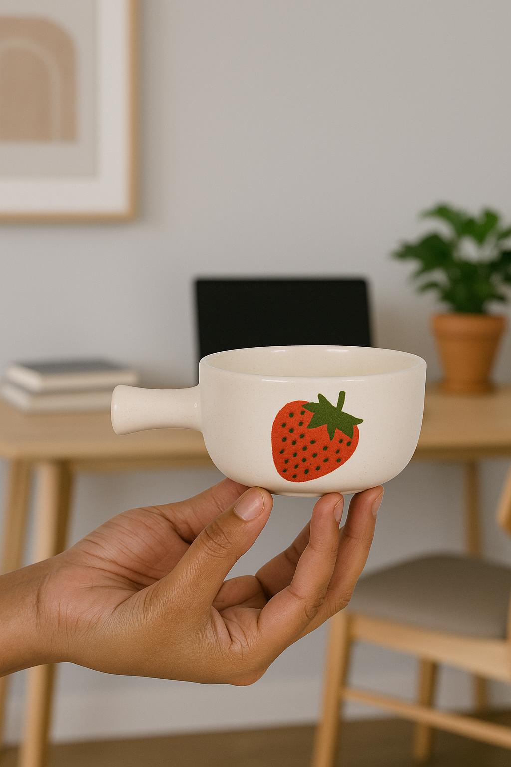 Cute Strawberry Soup Bowl