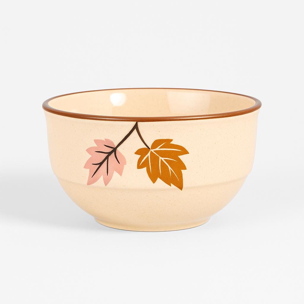 Hand-Painted Autumn Bowl