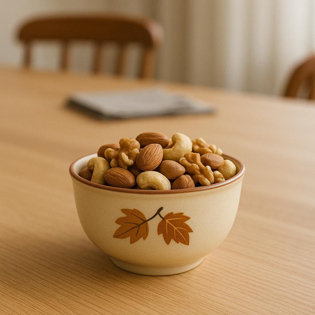 Hand-Painted Autumn Bowl