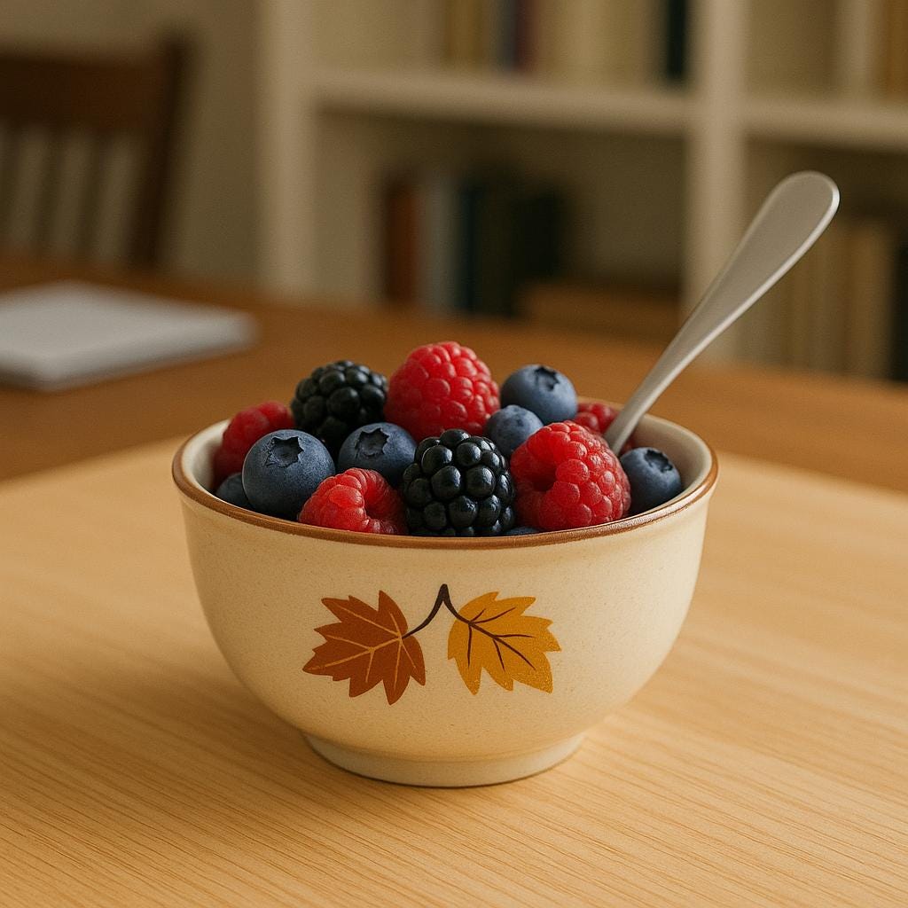Hand-Painted Autumn Bowl