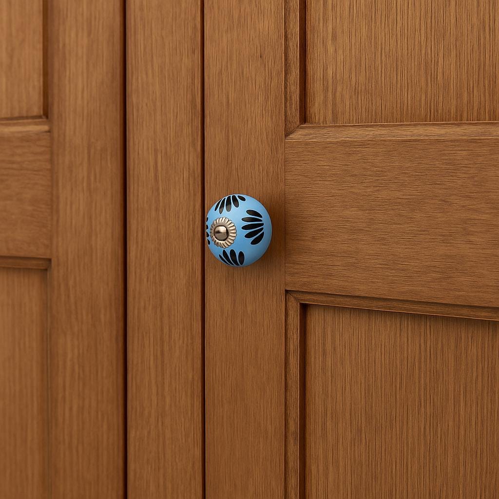 Blue Flower Knobs Set Ð 20 Pcs