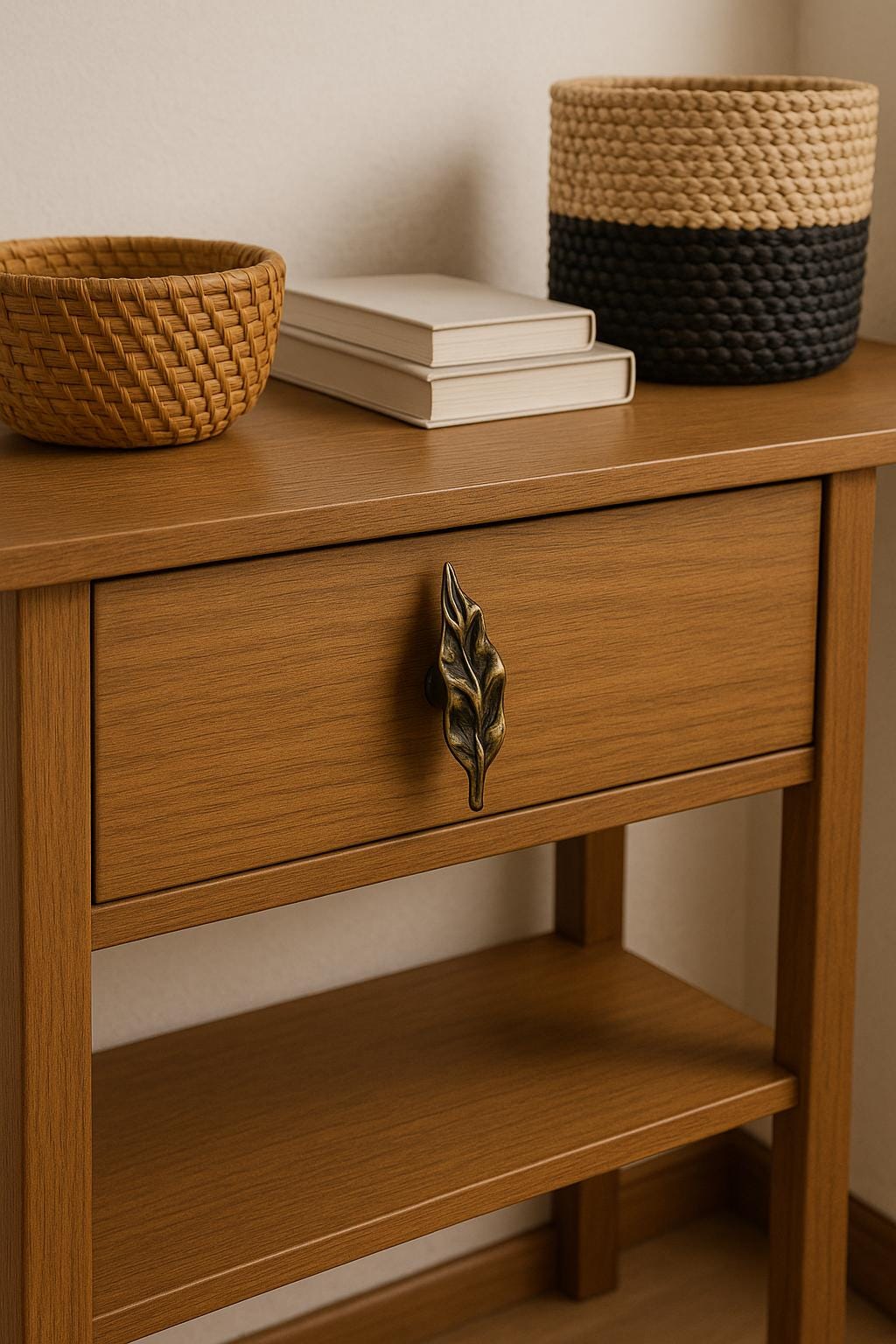 Elegant Brass Leaf Knobs