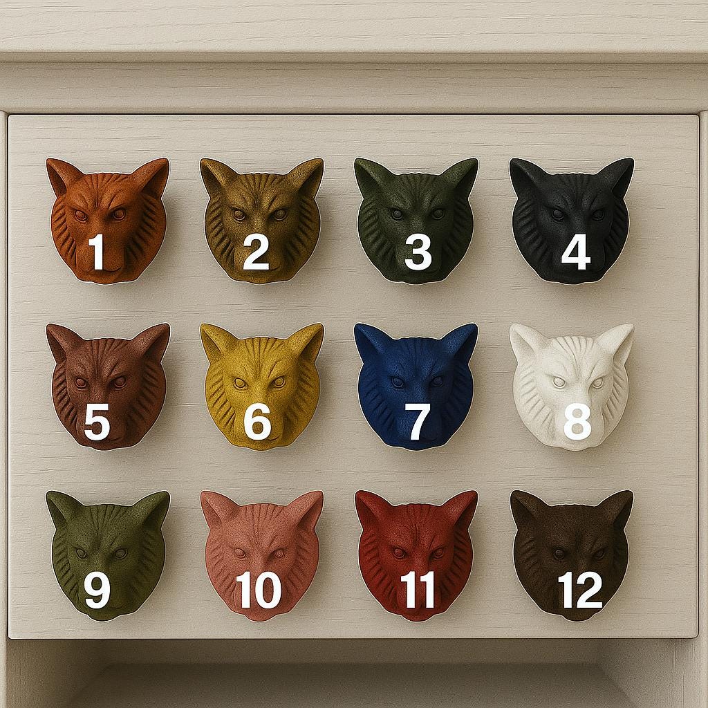 Wolf Head Knobs for Cabinets