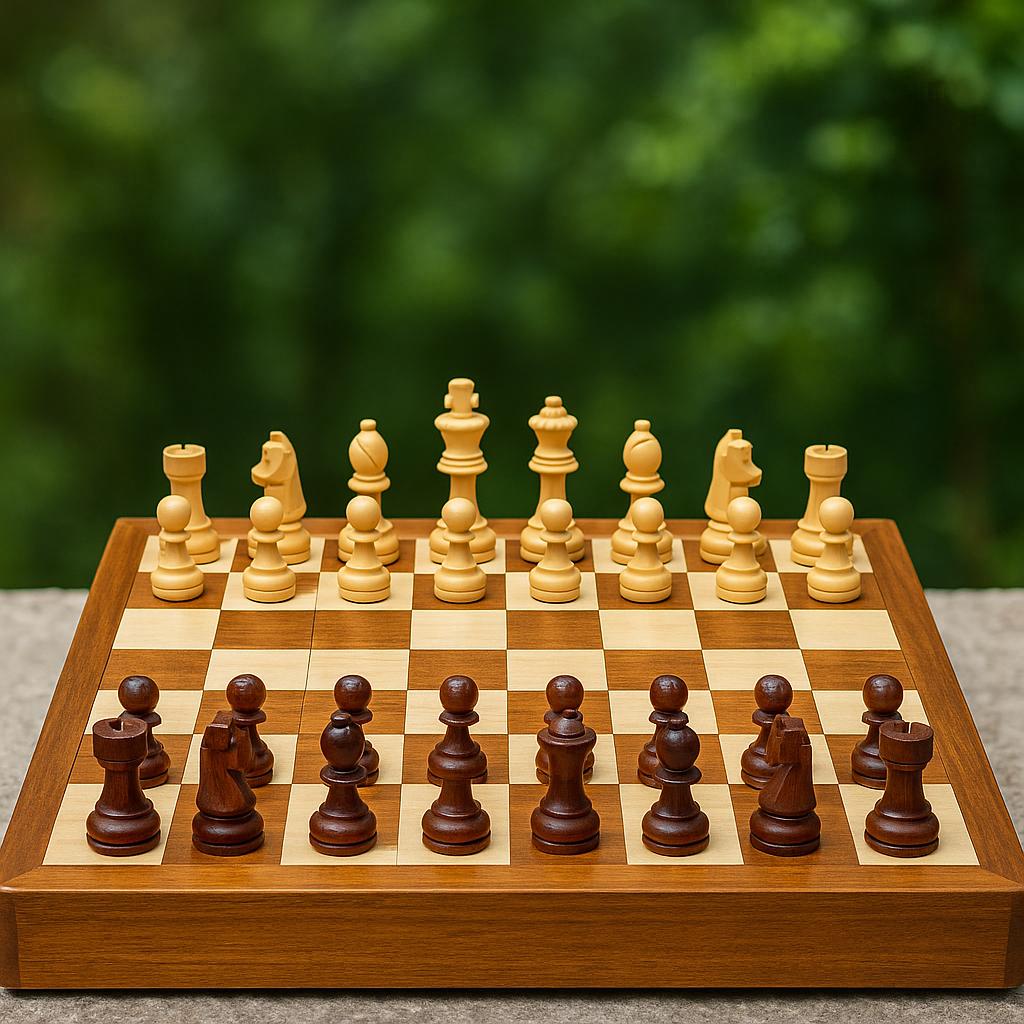 Handcrafted Mango Wood Chess Set  Staunton Pieces, Storage Drawer