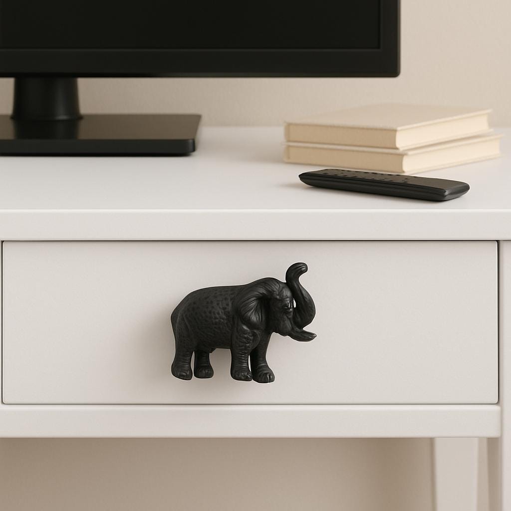 Charming Elephant Drawer Pull