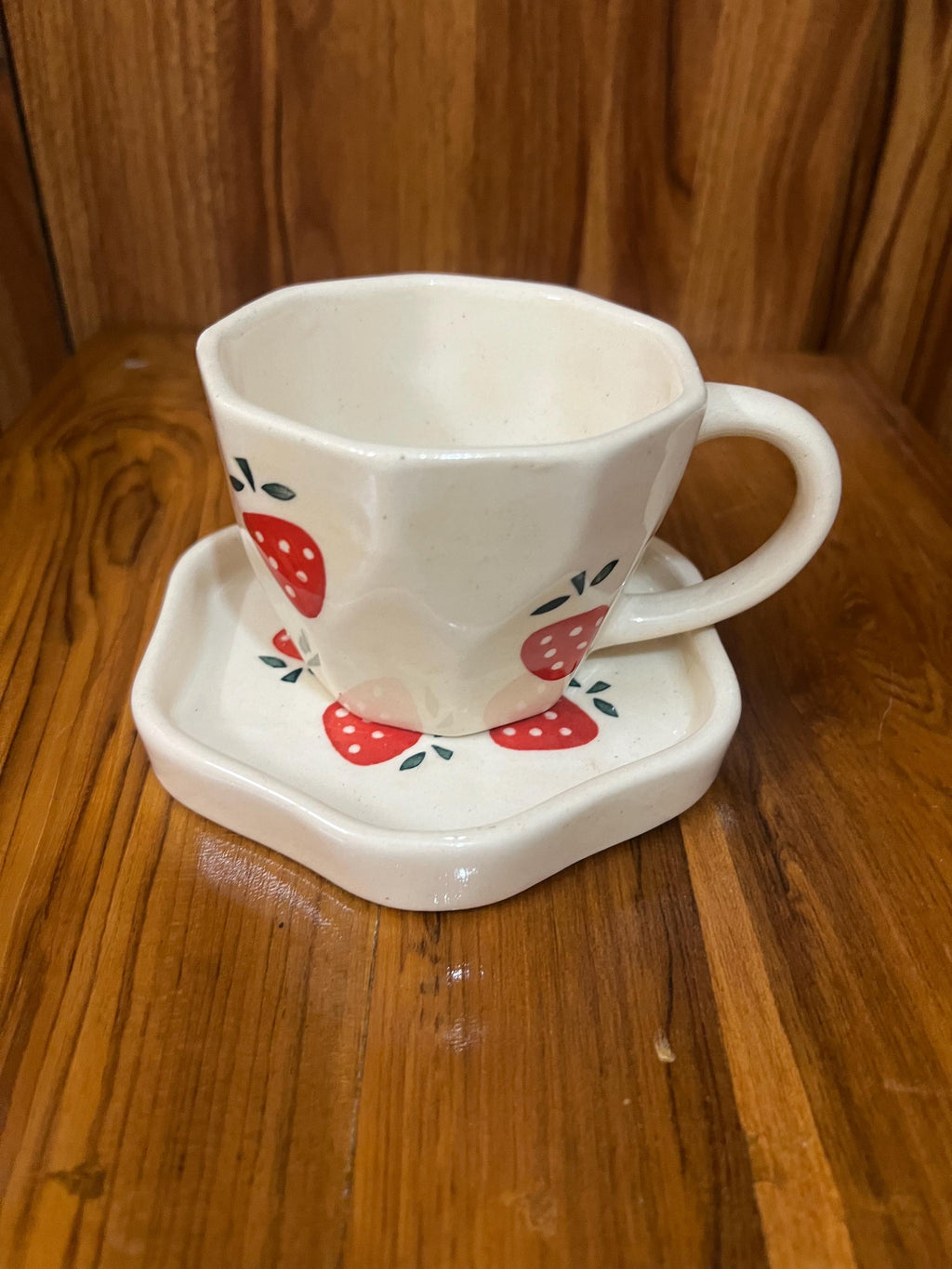 Strawberry Ceramic Mug Set
