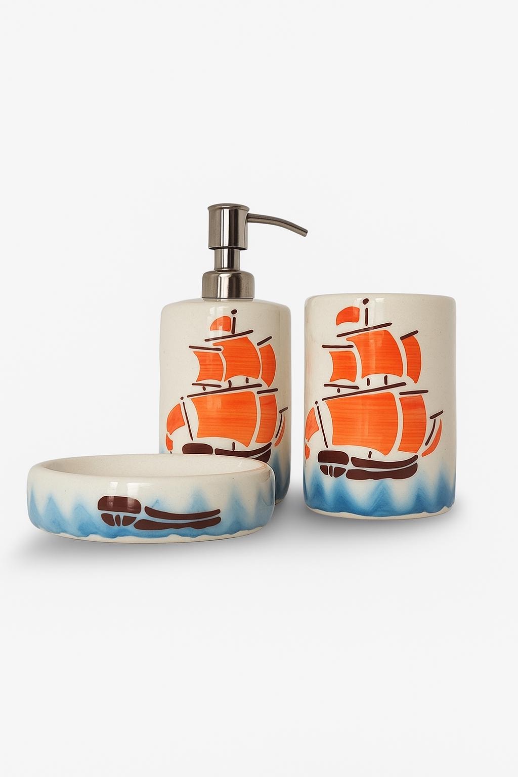 Tropical Ceramic Bath Set