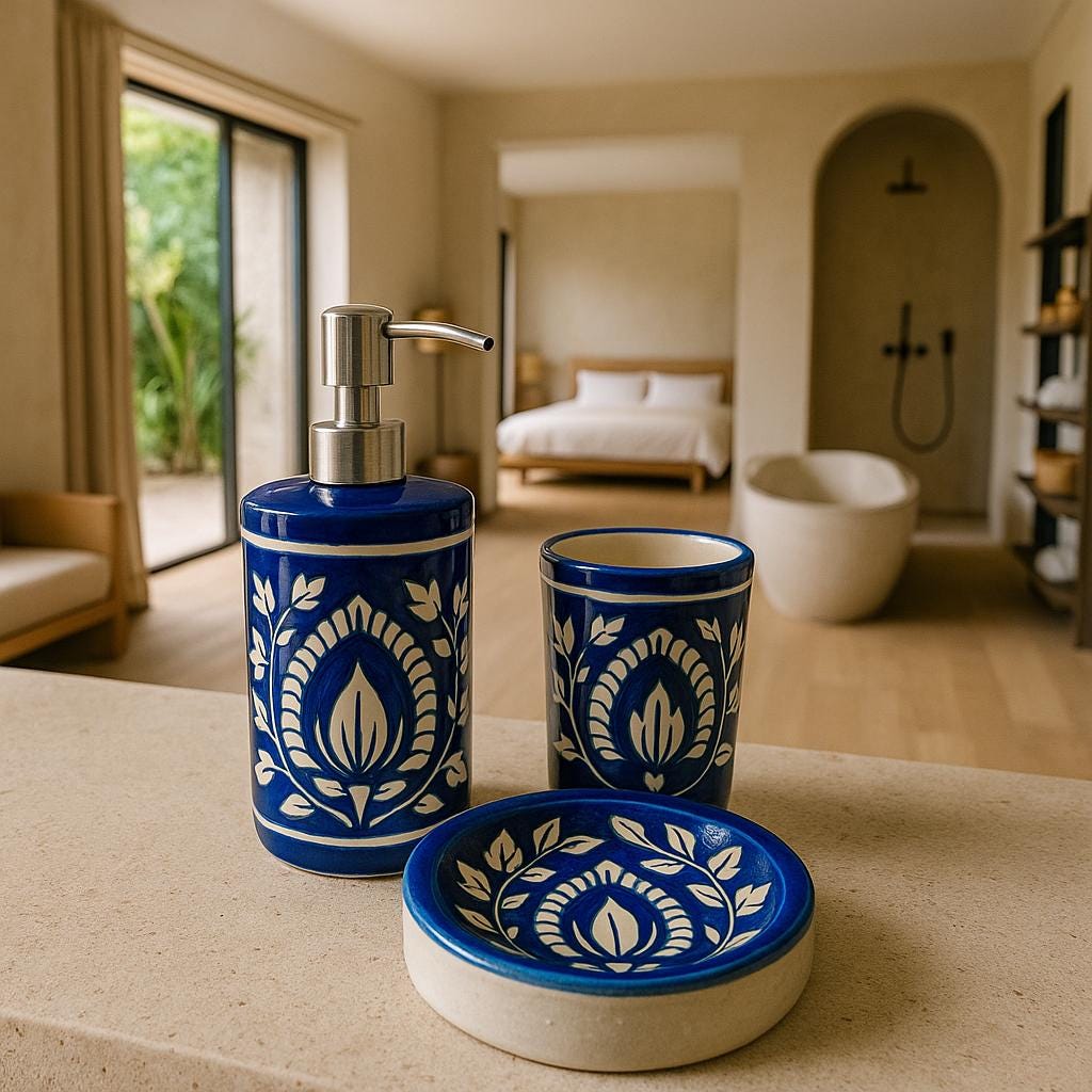 Coastal Blue Bath Set
