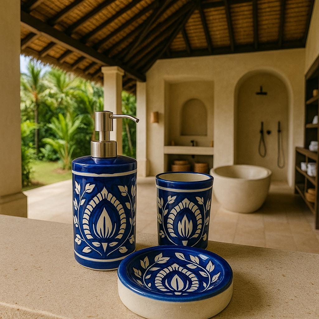 Coastal Blue Bath Set