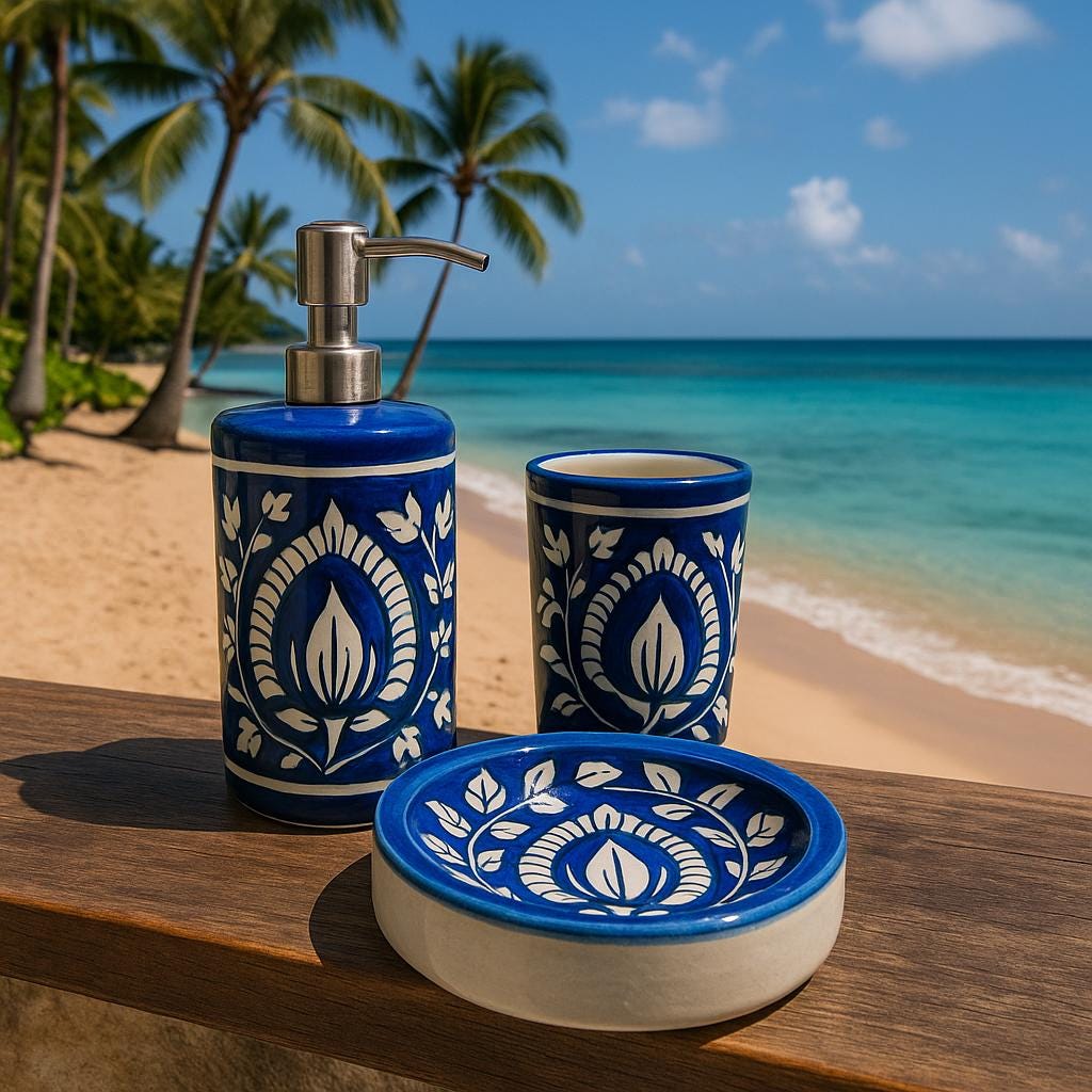 Coastal Blue Bath Set