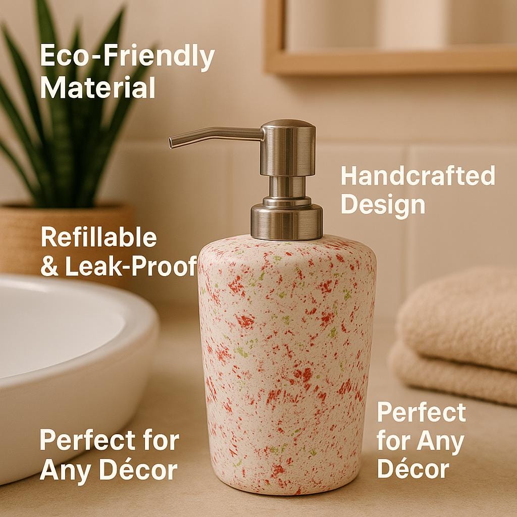 Speckled Ceramic Soap Pump