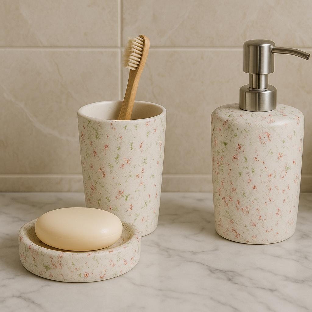 Eco Chic Ceramic Bath Set