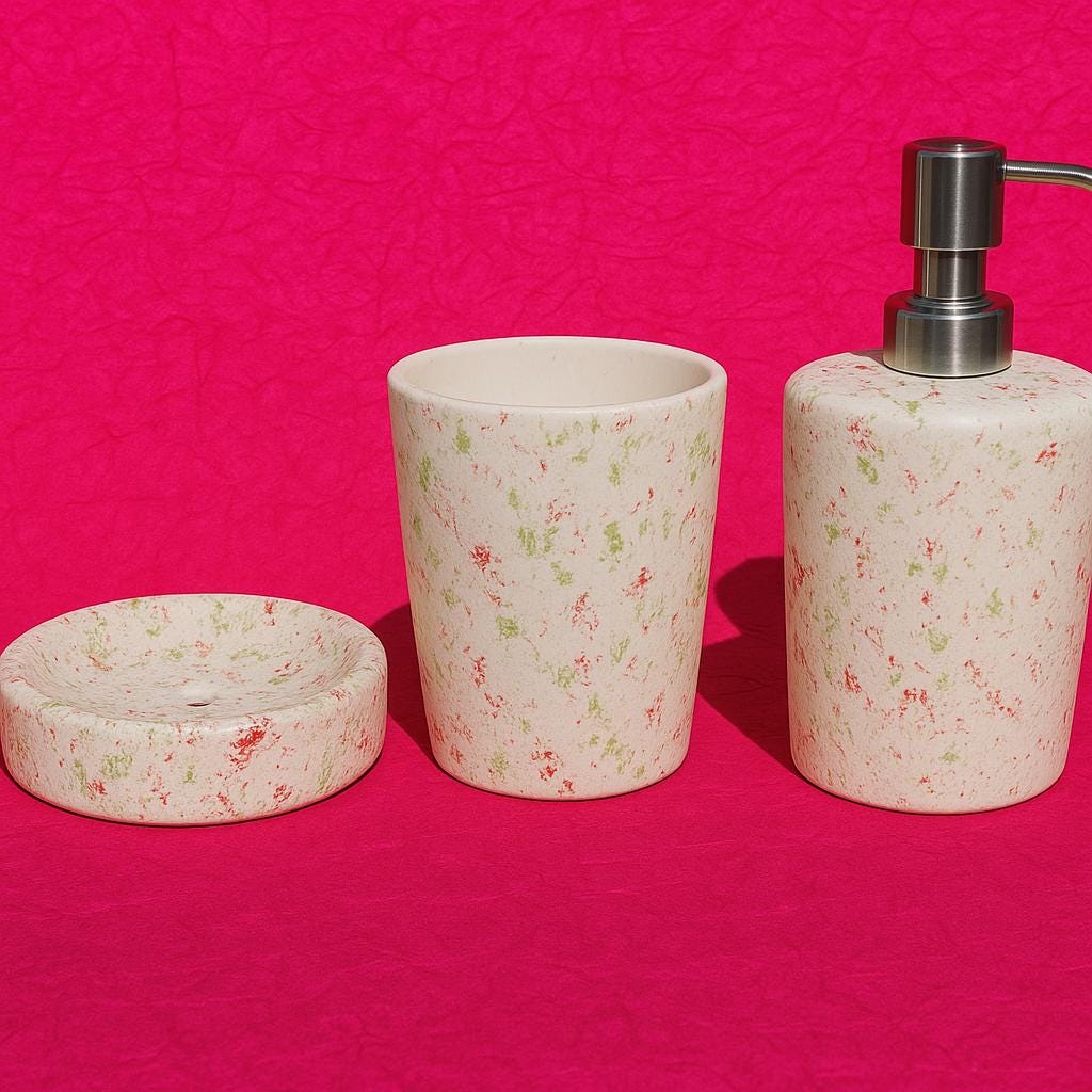 Eco Chic Ceramic Bath Set