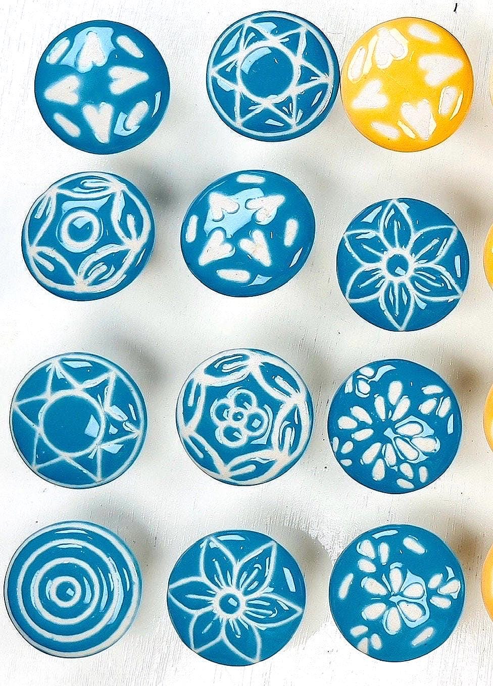 Colorful Hand-Painted Knobs