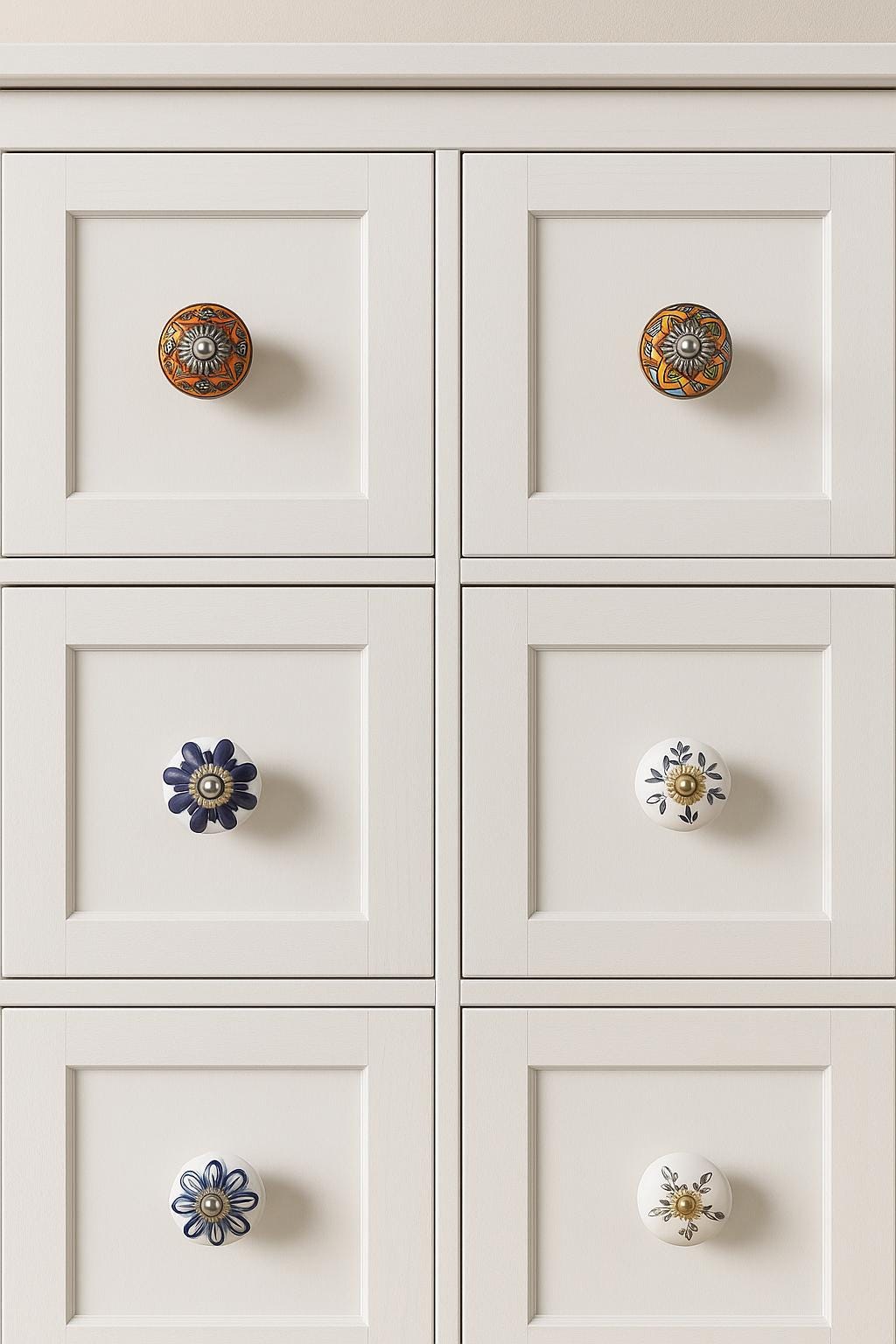 Colorful Mandala Cabinet Knobs