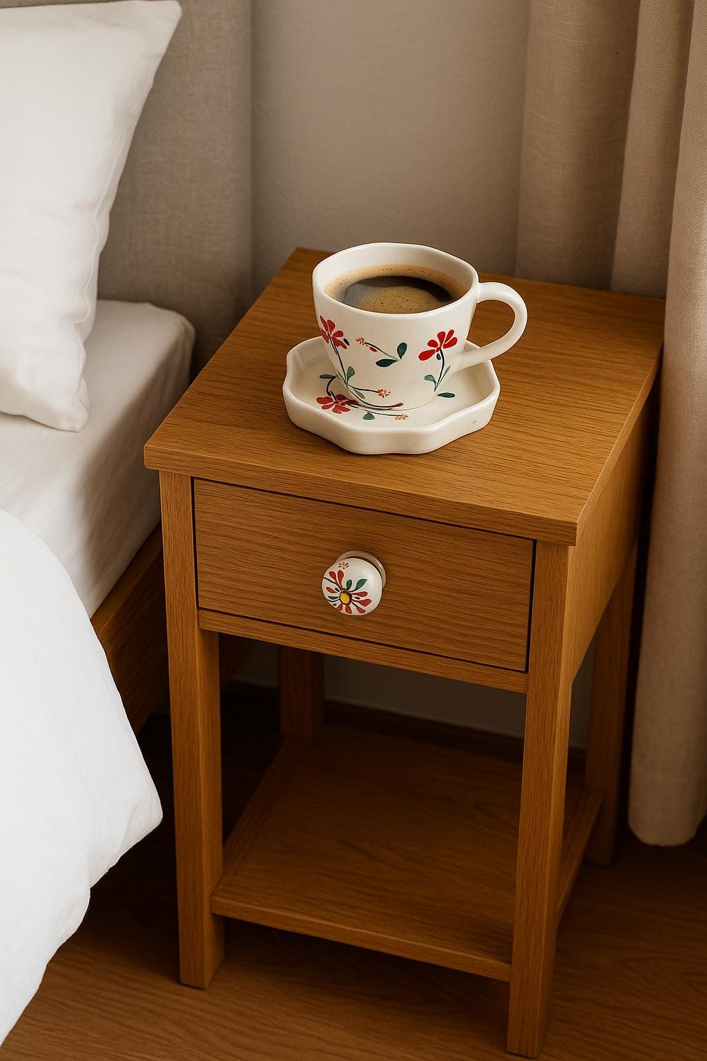 Hand-Painted Floral Tea Set