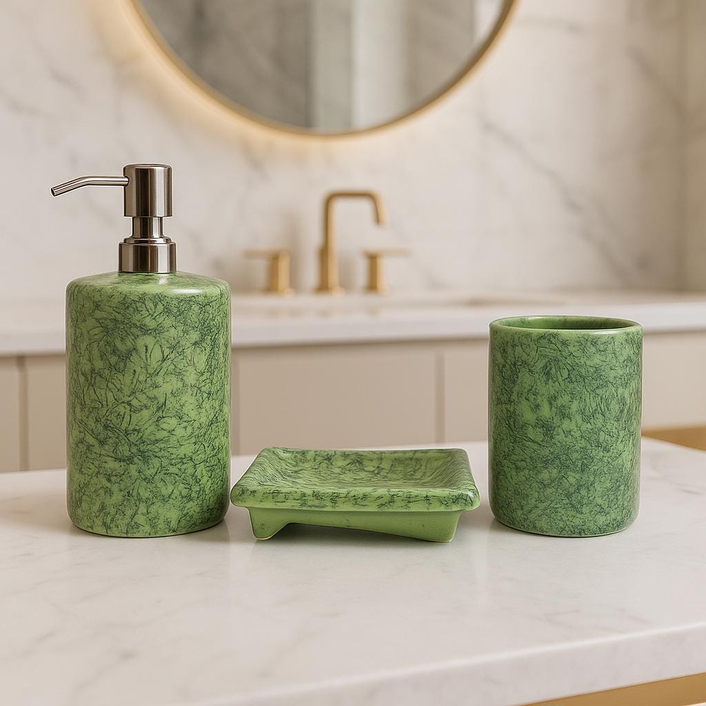 Coastal Green Bath Set