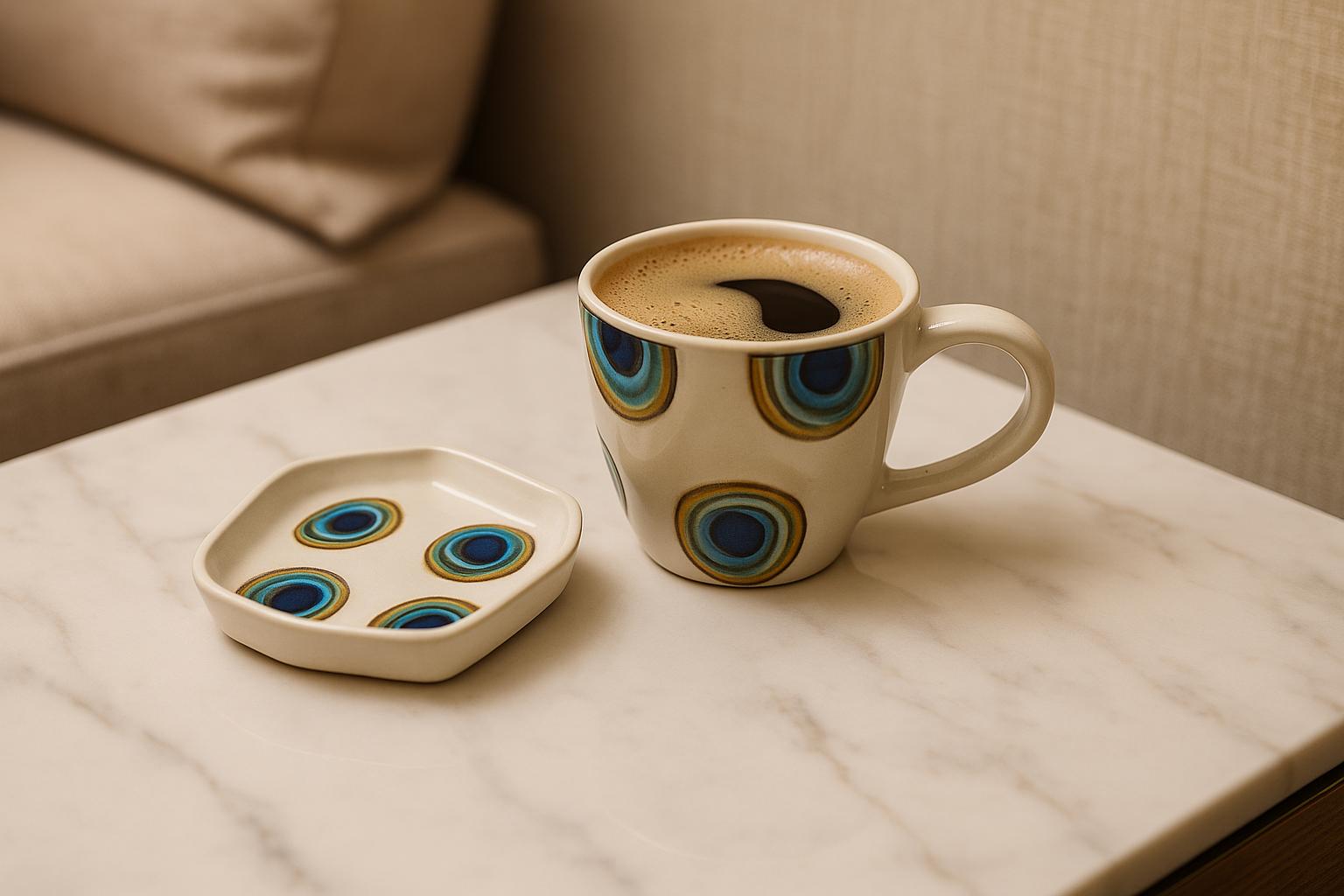 Mid-Century Ceramic Mug Set