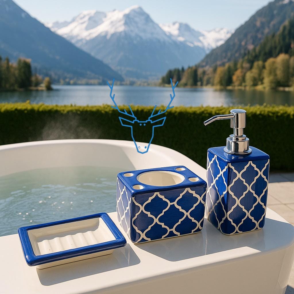 Tropical Blue Bath Set
