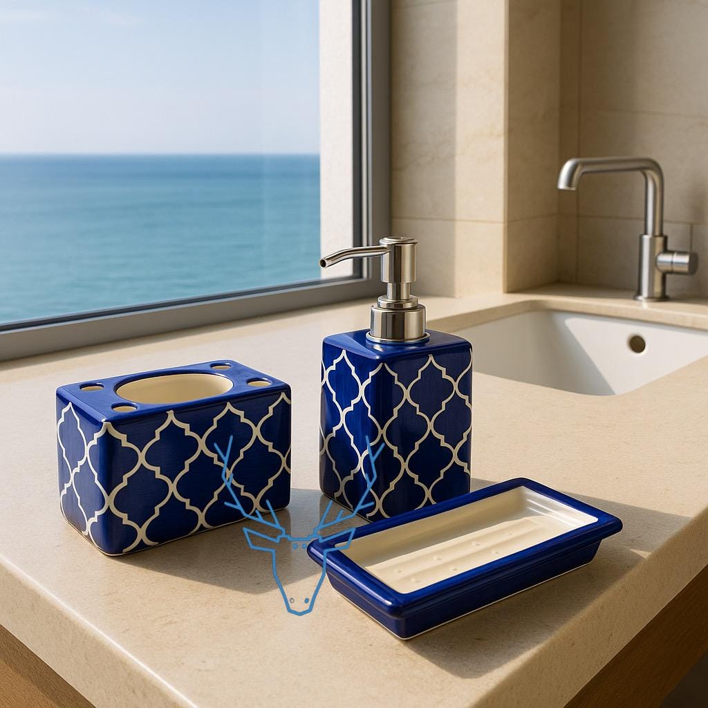Tropical Blue Bath Set
